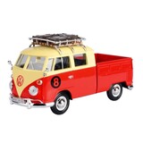 Volkswagen Volkswagen T1 Type 2 Double Cab Pick-Up + Roof Rack + Suitcases - 1:24 - Motor Max