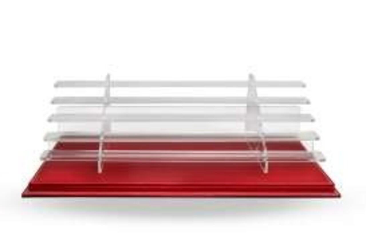 Atlantic Scale Ladder Display + Red Leather Base and Case - 1:64 - Atlantic Atlantic Scale Ladder Display + Red Leather Base and Case - 1:64 - Atlantic