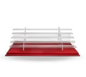 Atlantic Scale Ladder Display + Red Leather Base and Case - 1:64 - Atlantic Atlantic Scale Ladder Display + Red Leather Base and Case - 1:64 - Atlantic