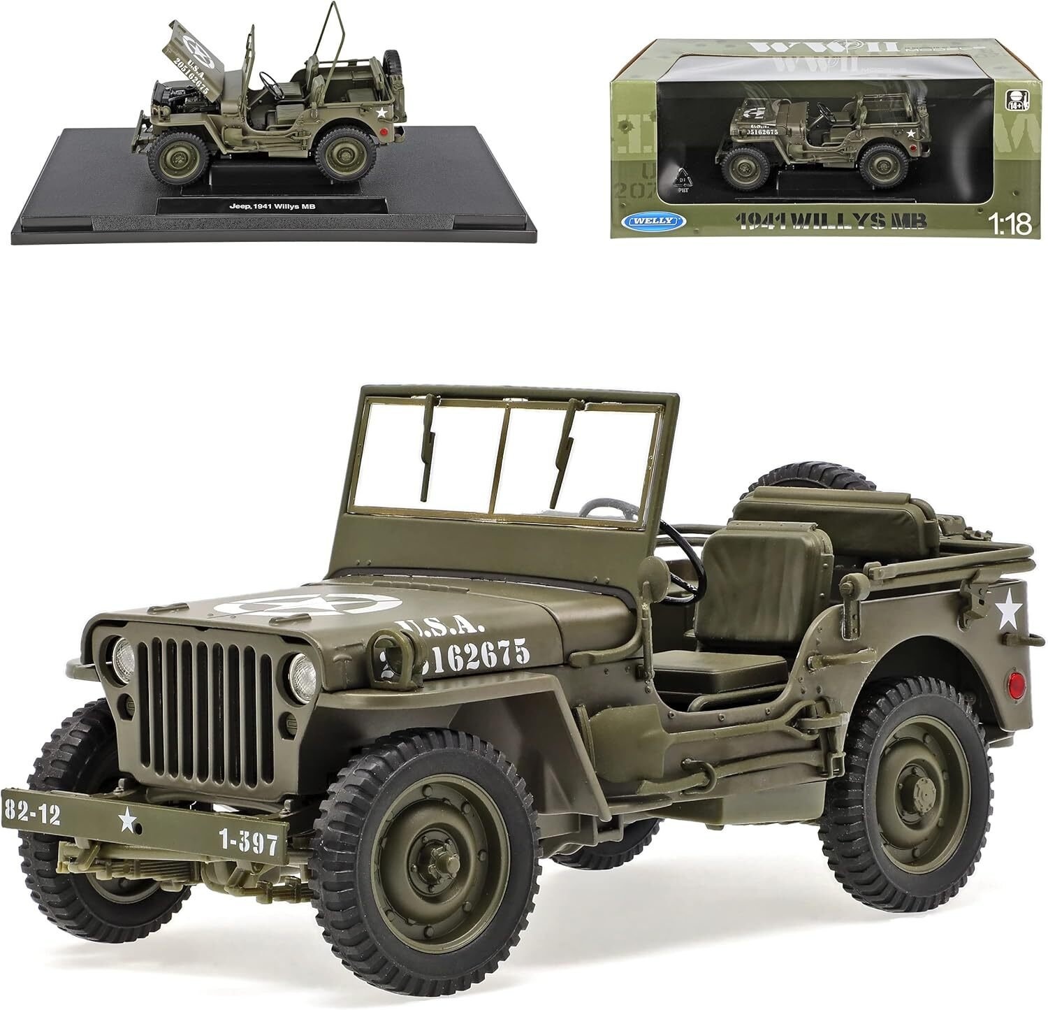 Jeep Willys MB 1941 - 1:18 - Welly - HMKT