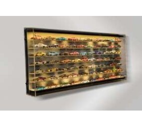 Atlantic Wall Mounted Illuminated Display Case for 70 Cars - 1:64 - Atlantic Atlantic Wall Mounted Illuminated Display Case for 70 Cars - 1:64 - Atlantic