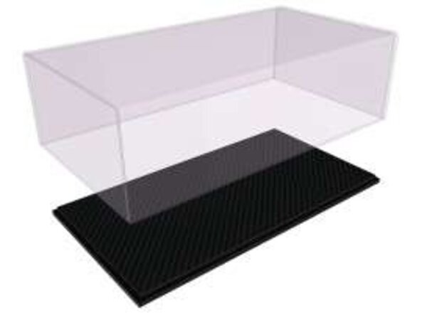 Atlantic Stuttgart Acrylic Display Case + Carbon Fiber Effect Black Base - 1:12 - Atlantic