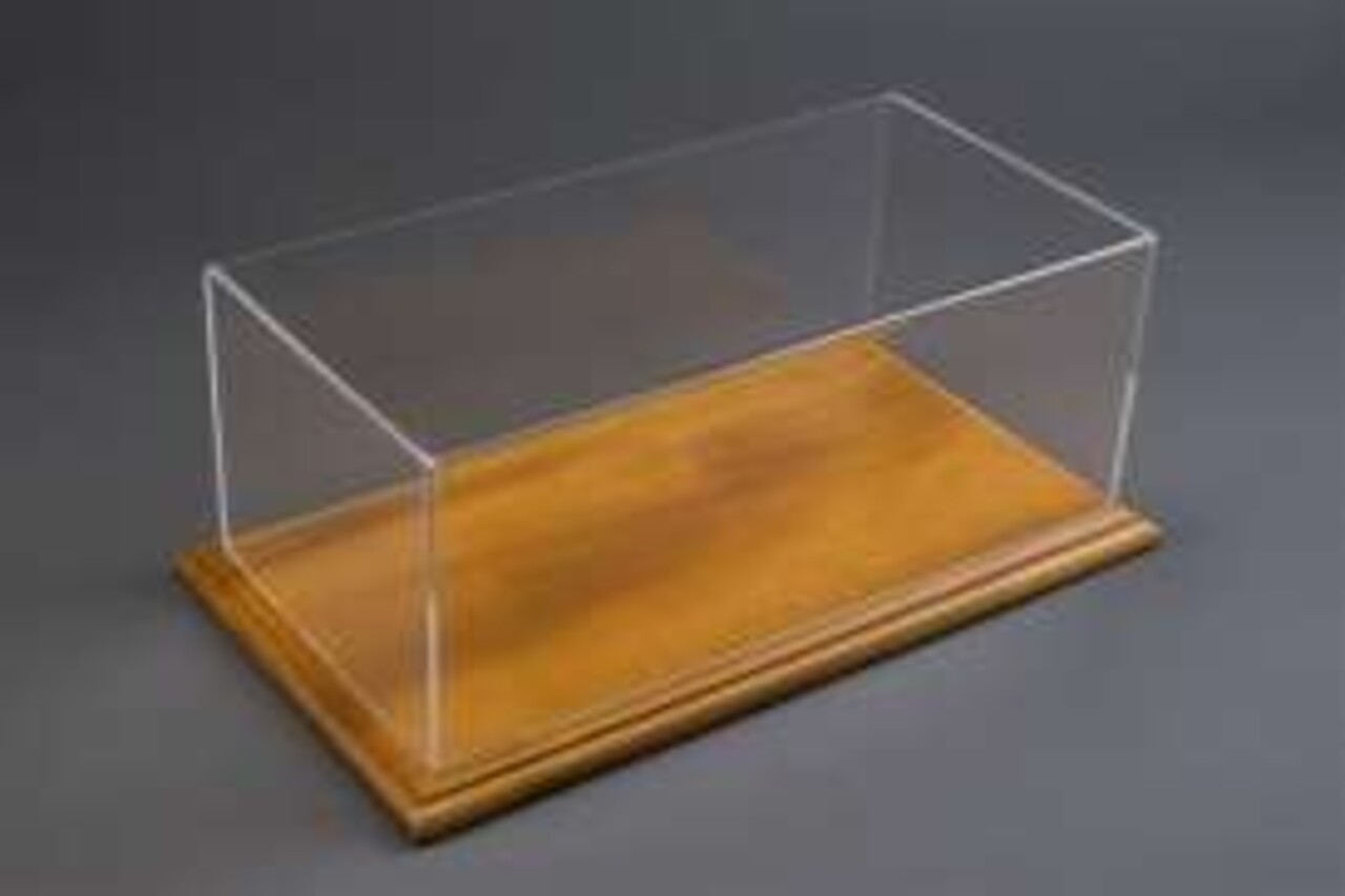 Atlantic Aichi Deluxe Acrylic Display Case + Lime Wood Base Narrow Edge - 1:43 - Atlantic