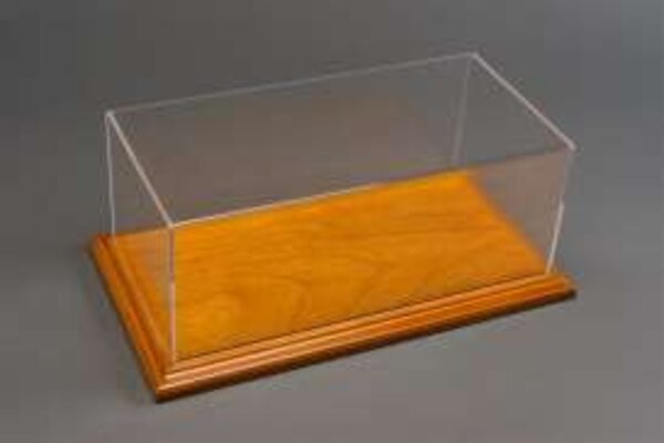 Atlantic Molsheim Deluxe Display Case + Lime Wood Base Wide Edge - 1:43 - Atlantic