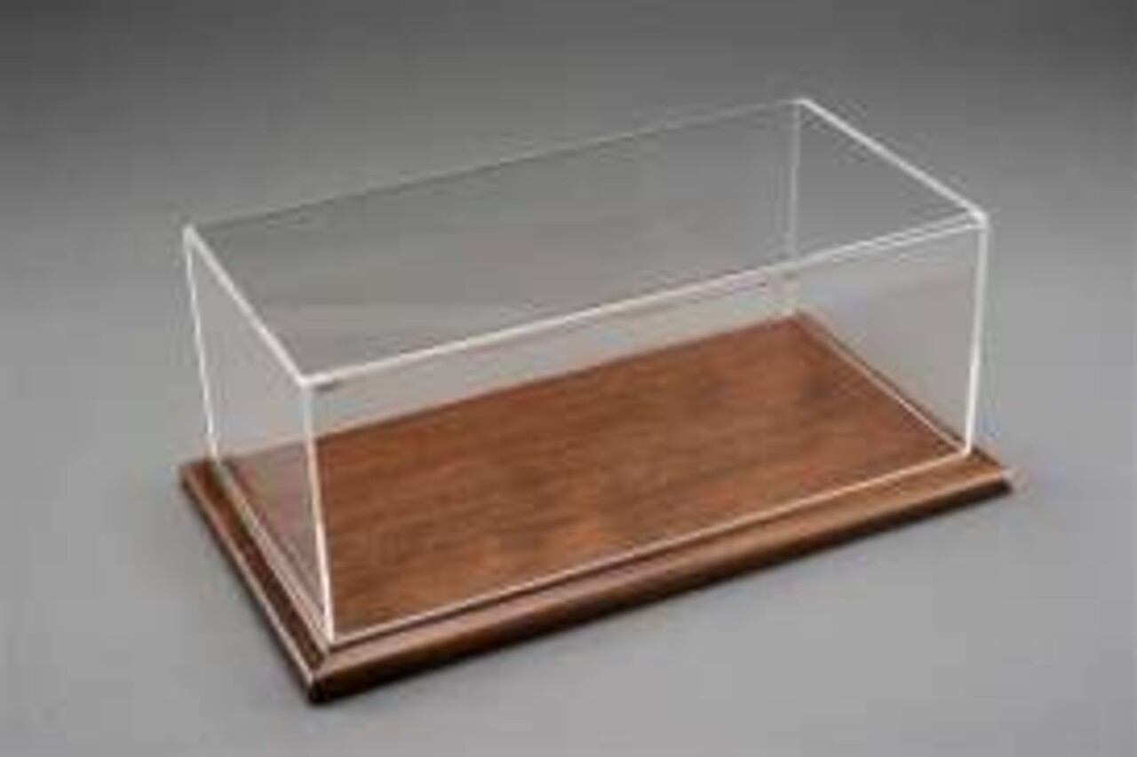 Atlantic Molsheim Deluxe Display Case + Mahogany Wood Base Wide Edge - 1:43 - Atlantic
