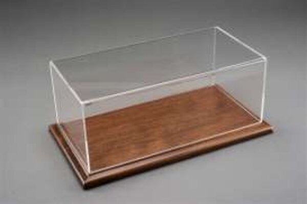 Atlantic Molsheim Deluxe Display Case + Mahogany Wood Base Wide Edge - 1:43 - Atlantic