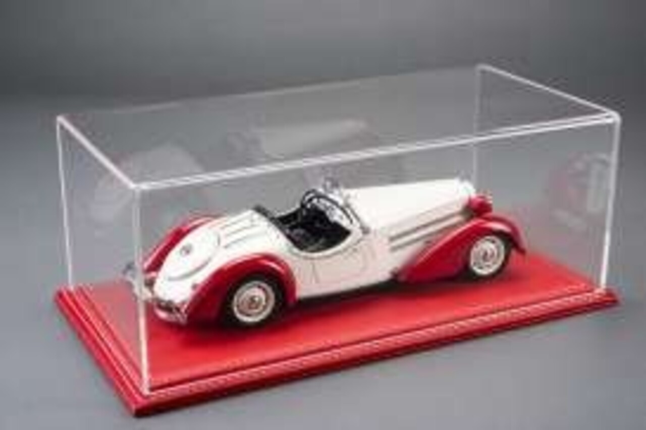 Atlantic Maranello Deluxe Display Case + Red Leather Base - 1:24 - Atlantic