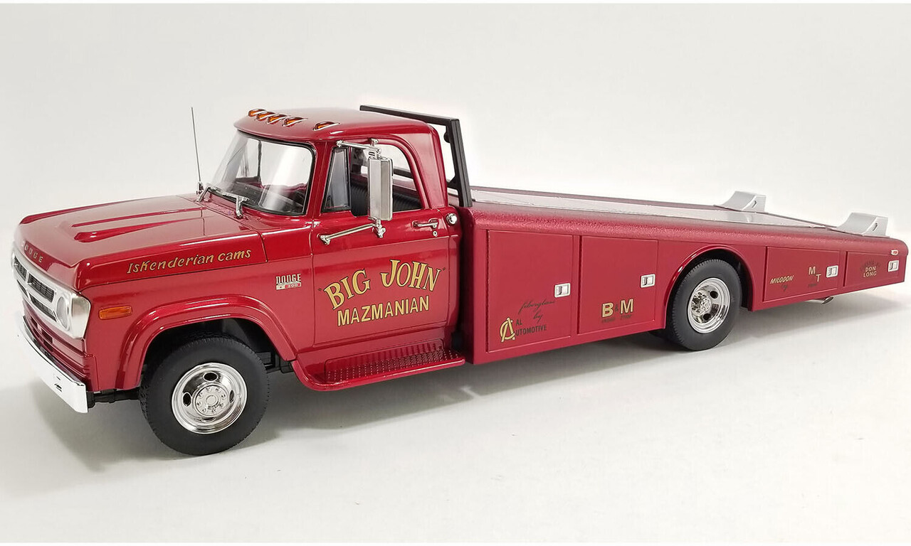Dodge Dodge D-300 Ramp Truck Car Transporter 'Mazmanian Racing' 1970 - 1:18 - ACME