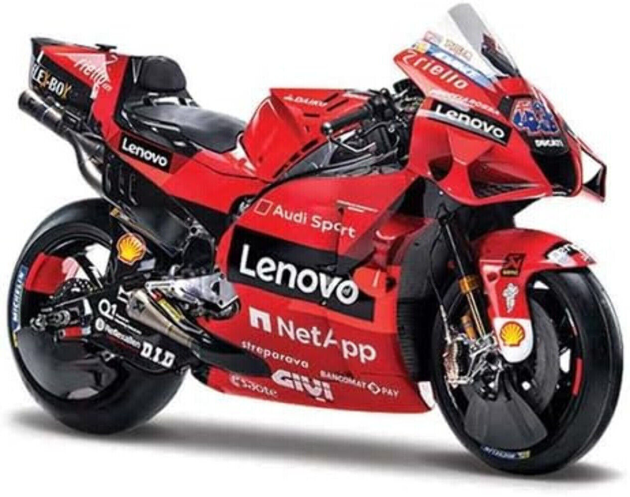 Ducati Ducati Desmosedici Lenovo Team #43 Jack Miller Moto GP 2022 - 1:18 - Maisto Ducati Ducati Desmosedici Lenovo Team #43 Jack Miller Moto GP 2022 - 1:18 - Maisto