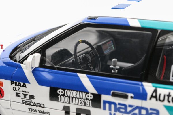 Mazda Mazda 323 GTX Gr.A #10 1000 Lakes Rally T.Makinen 1991 - 1:18 - Otto Mobile Models Mazda Mazda 323 GTX Gr.A #10 1000 Lakes Rally T.Makinen 1991 - 1:18 - Otto Mobile Models
