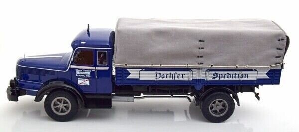 Krupp Krupp Titan SWL 80 Rigid Platform Truck 4x2 + Cover 1950 - 1:18 - Road Kings Krupp Krupp Titan SWL 80 Rigid Platform Truck 4x2 + Cover 1950 - 1:18 - Road Kings