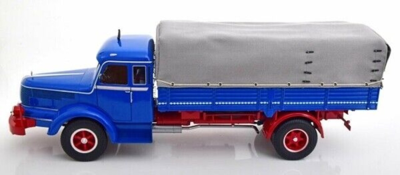 Krupp Krupp Titan SWL 80 Rigid Platform Truck 4x2 + Cover 1950 - 1:18 - Road Kings Krupp Krupp Titan SWL 80 Rigid Platform Truck 4x2 + Cover 1950 - 1:18 - Road Kings