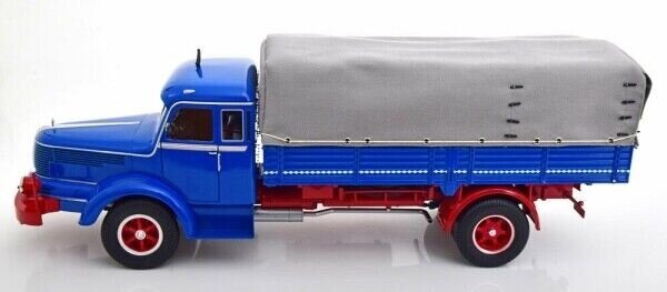 Krupp Krupp Titan SWL 80 Rigid Platform Truck 4x2 + Cover 1950 - 1:18 - Road Kings Krupp Krupp Titan SWL 80 Rigid Platform Truck 4x2 + Cover 1950 - 1:18 - Road Kings