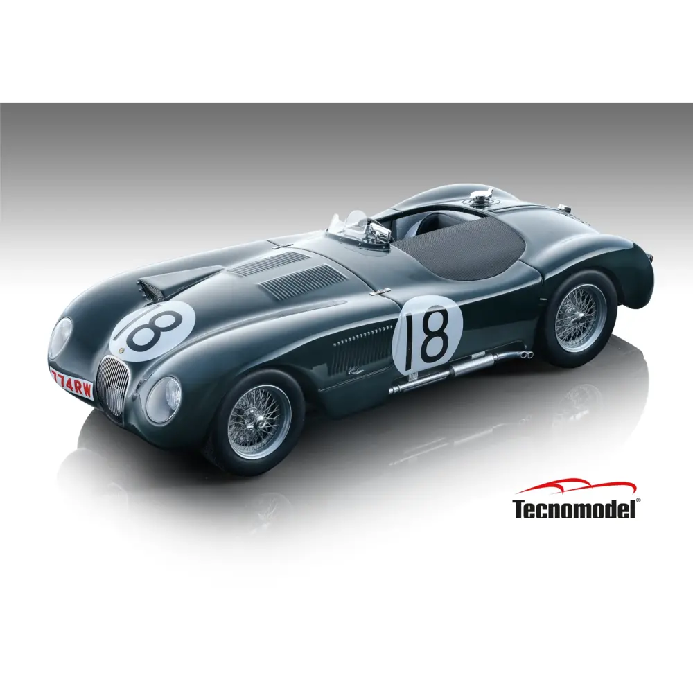 Jaguar Jaguar C-Type #18 Winner 24H Le Mans 1953 - 1:18 - Tecnomodel Mythos Jaguar Jaguar C-Type #18 Winner 24H Le Mans 1953 - 1:18 - Tecnomodel Mythos