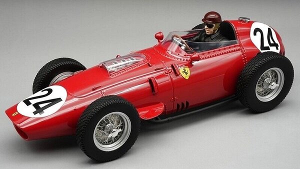 Formule 1 Ferrari 246/256 Dino #24 Winner GP Reims 1959 + Driver - 1:18 - Tecnomodel Mythos Formule 1 Ferrari 246/256 Dino #24 Winner GP Reims 1959 + Driver - 1:18 - Tecnomodel Mythos