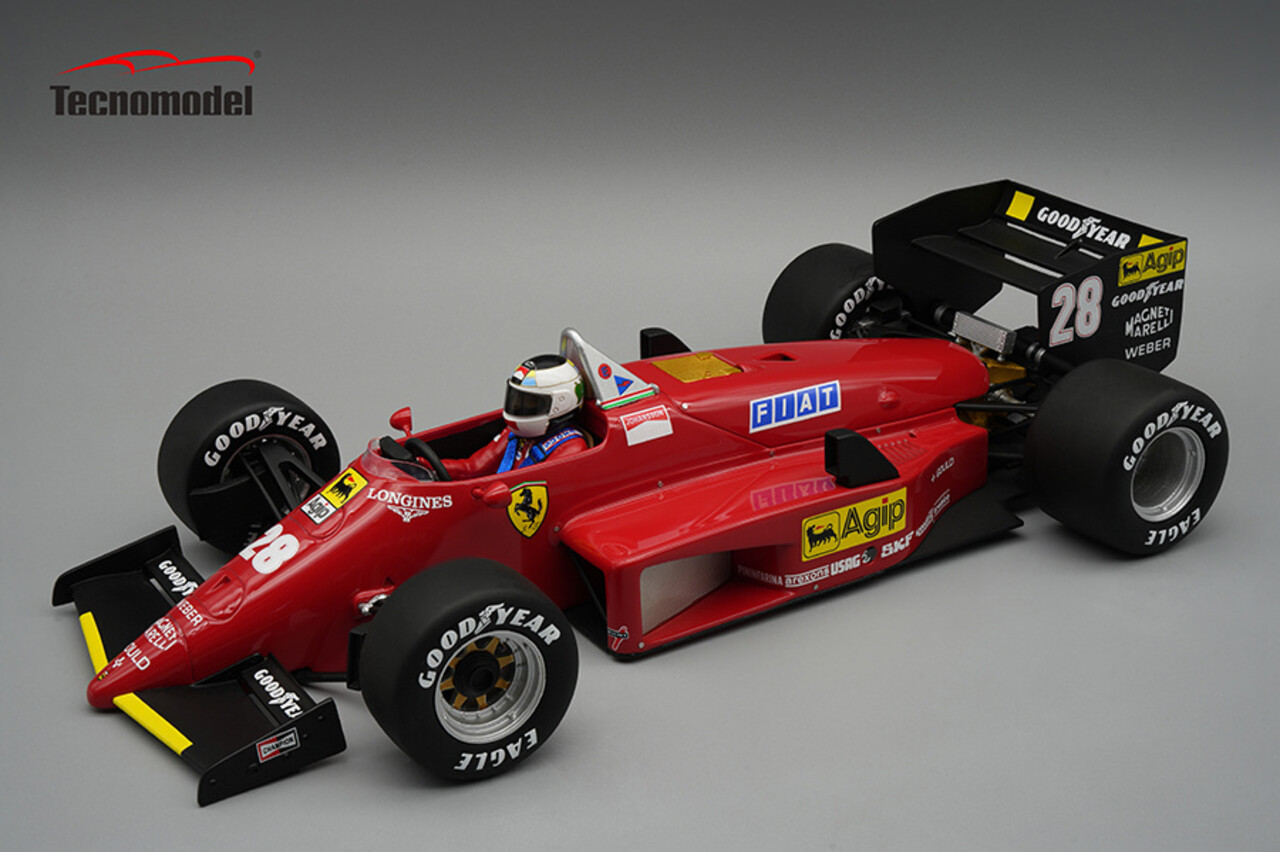 Formule 1 Ferrari 156-85 #28 GP Nürburgring 1985 + Driver - 1:18 - Tecnomodel Mythos Formule 1 Ferrari 156-85 #28 GP Nürburgring 1985 + Driver - 1:18 - Tecnomodel Mythos