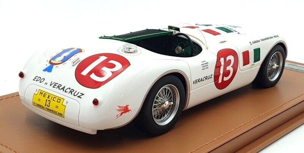 Jaguar Jaguar C-Type Spider 3.4L #13 Rally Carrera Panamericana 1953-1954 - 1:18 - Tecnomodel Mythos