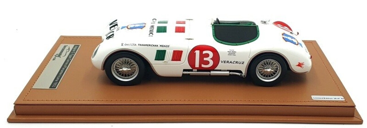Jaguar Jaguar C-Type Spider 3.4L #13 Rally Carrera Panamericana 1953-1954 - 1:18 - Tecnomodel Mythos