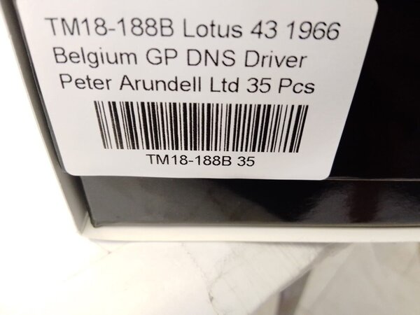 Formule 1 Lotus 43 #11 Winner GP Belgium 1966 - 1:18 - Tecnomodel Mythos