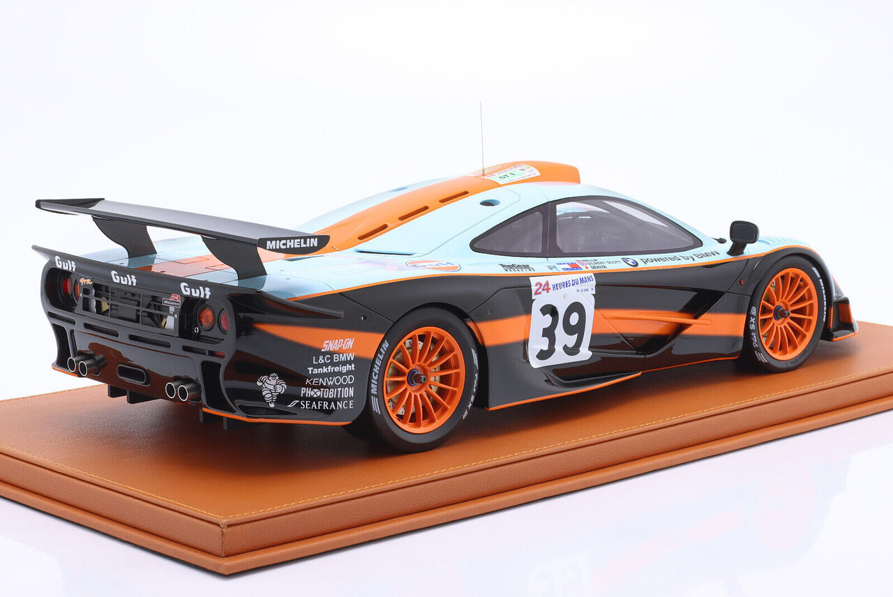 McLaren McLaren F1 GTR 6.0L V12 #39 Team Gulf Davidoff GTC Racing 24H Le Mans 1997 + Showcase - 1:12 - Top Marques Collectibles McLaren McLaren F1 GTR 6.0L V12 #39 Team Gulf Davidoff GTC Racing 24H Le Mans 1997 + Showcase - 1:12 - Top Marques Collectibles