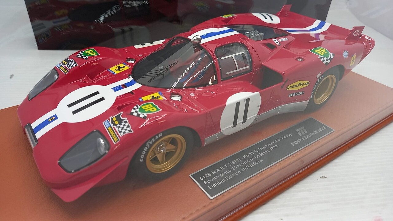 Ferrari Ferrari 512S 5.0L V12 #11 Team North American Racing 4th 24H Le Mans 1970  - 1:18 - Top Marques Collectibles