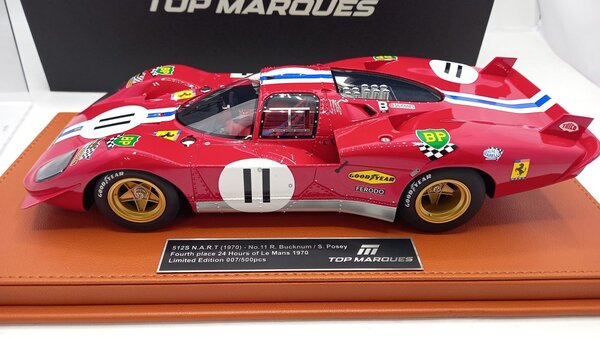 Ferrari Ferrari 512S 5.0L V12 #11 Team North American Racing 4th 24H Le Mans 1970  - 1:18 - Top Marques Collectibles Ferrari Ferrari 512S 5.0L V12 #11 Team North American Racing 4th 24H Le Mans 1970  - 1:18 - Top Marques Collectibles