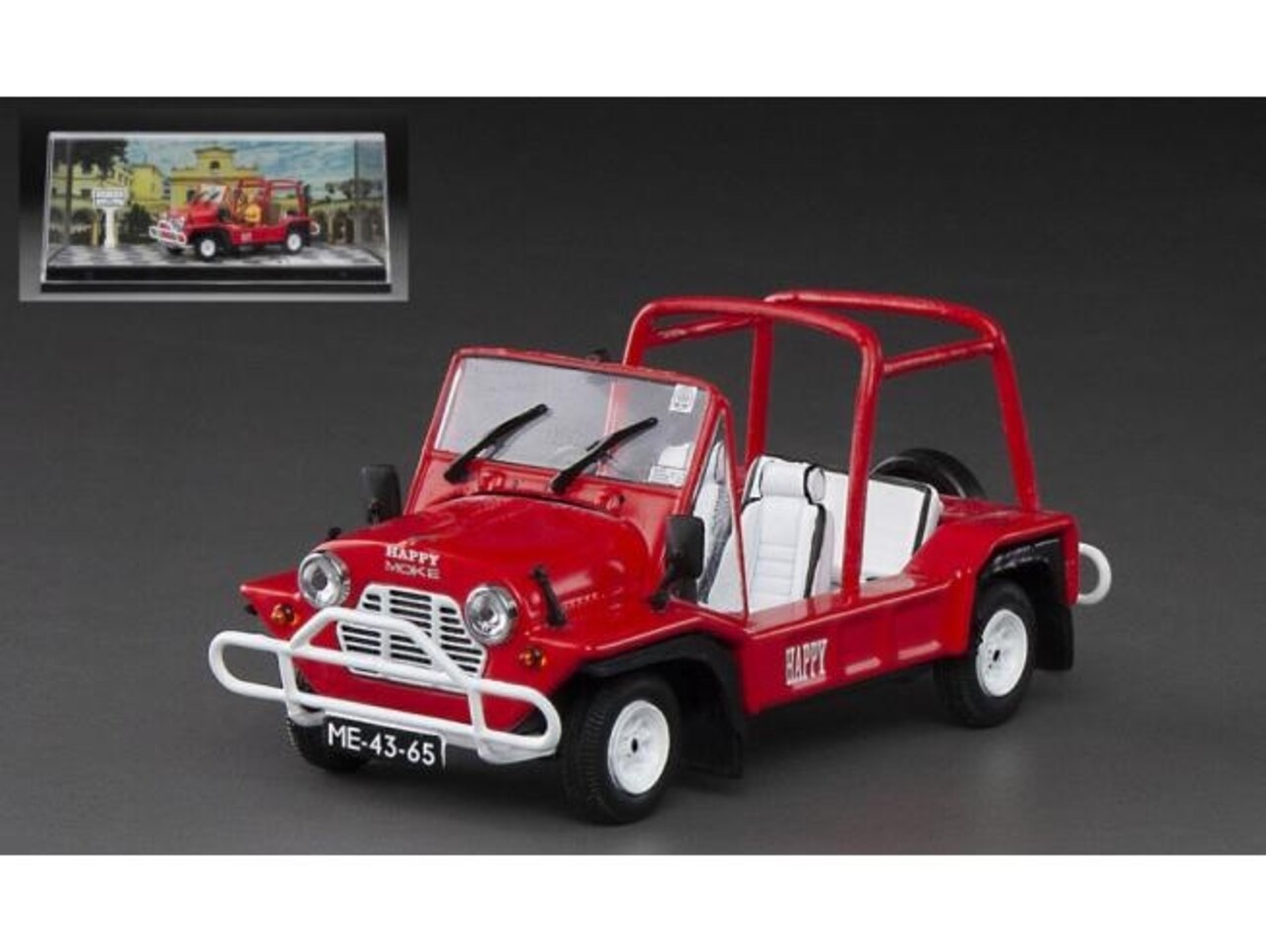 Austin Austin Mini Moke 1968 RHD + 2 Figures + Suitcase + Macau Street Sign - 1:43 - Vitesse Austin Austin Mini Moke 1968 RHD + 2 Figures + Suitcase + Macau Street Sign - 1:43 - Vitesse
