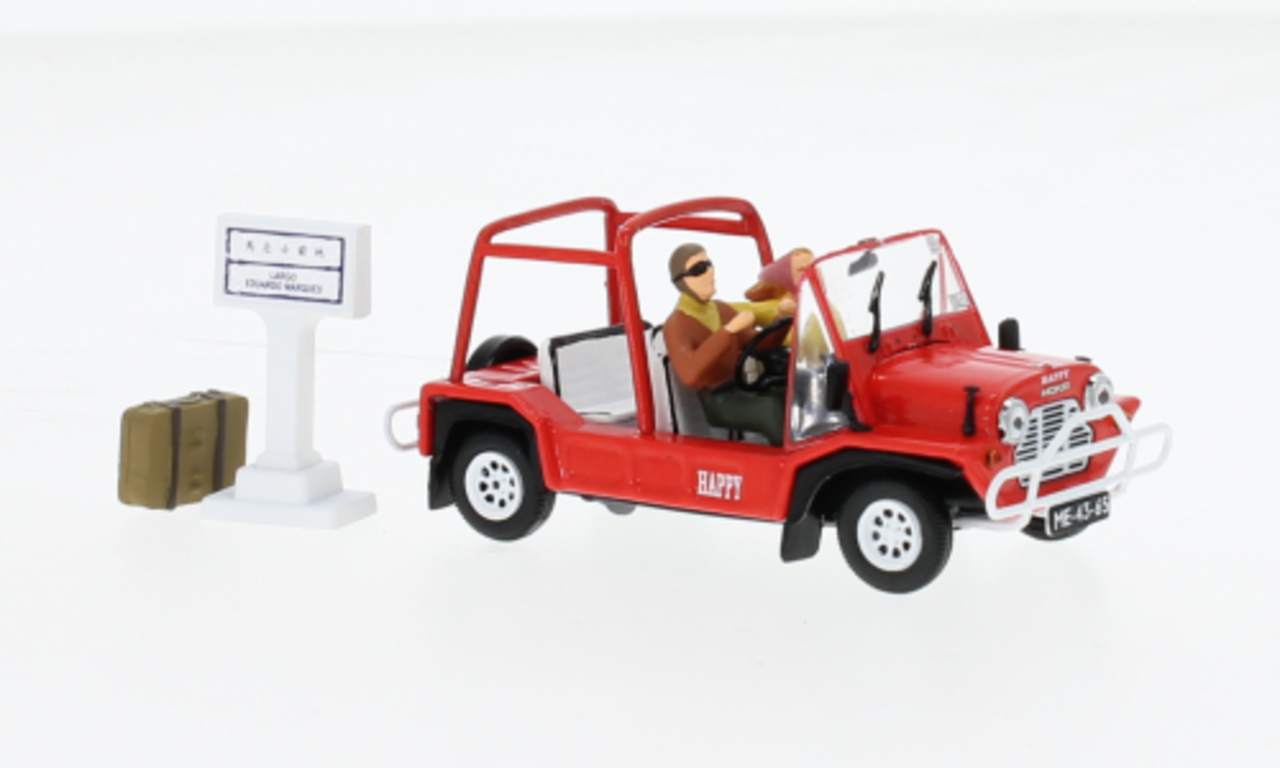 Austin Austin Mini Moke 1968 RHD + 2 Figures + Suitcase + Macau Street Sign - 1:43 - Vitesse Austin Austin Mini Moke 1968 RHD + 2 Figures + Suitcase + Macau Street Sign - 1:43 - Vitesse