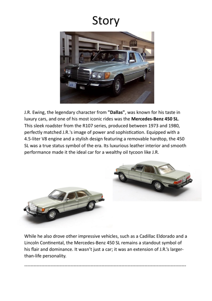 Mercedes-Benz Mercedes-Benz 450SE (W116) USA - 1:43 - Matrix Scale Models