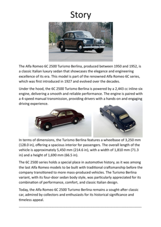 Alfa Romeo Alfa Romeo 6C 2500 Turismo Berlina 1950-1952 - 1:43 - Matrix Scale Models