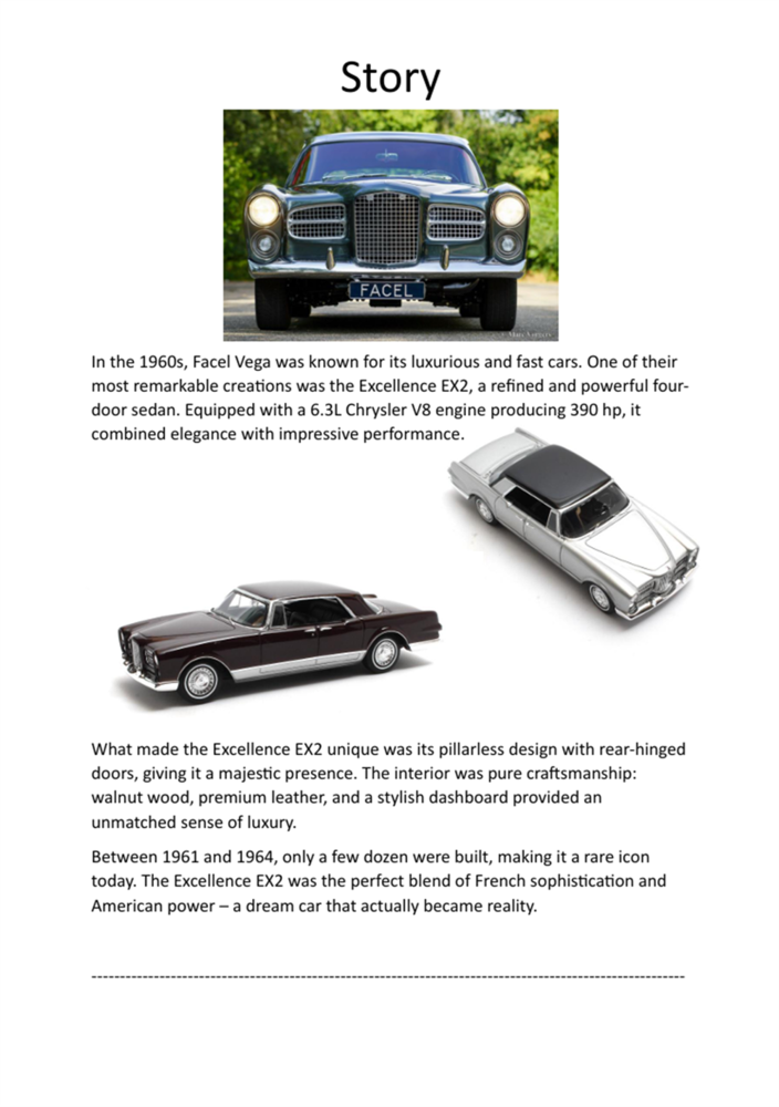 Facel Facel-Vega Excellence EX2 1962 - 1:43 - Matrix Scale Models