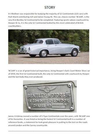 Bentley Bentley S2 Continental Sports Saloon Hooper 1959 - 1:43 - Matrix Scale Models Bentley Bentley S2 Continental Sports Saloon Hooper 1959 - 1:43 - Matrix Scale Models