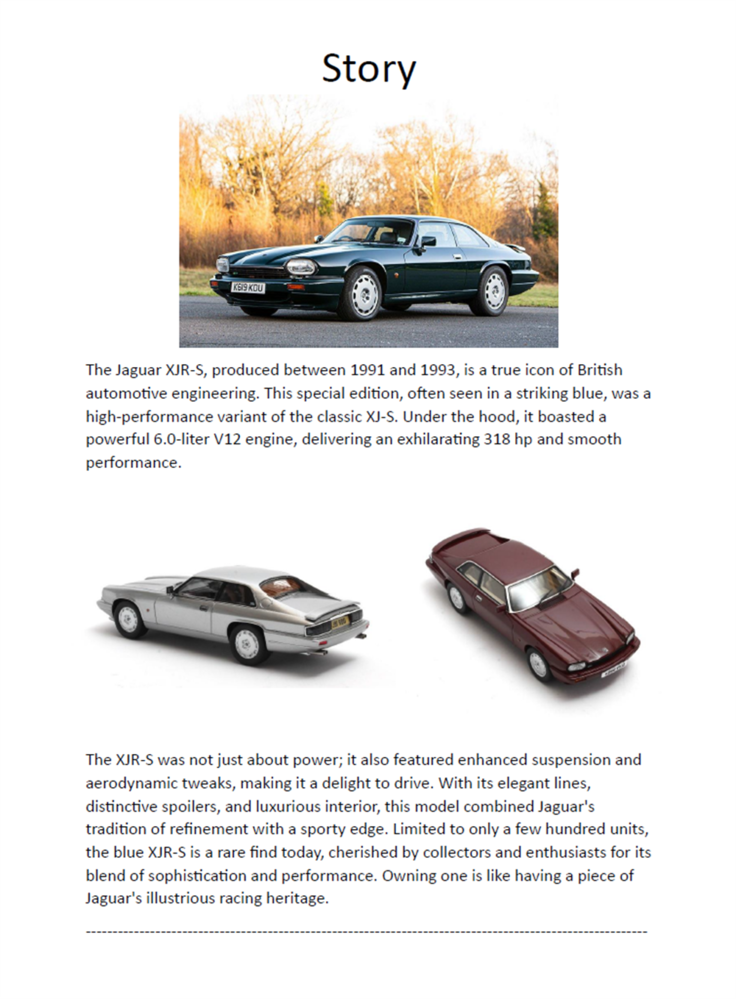 Jaguar Jaguar XJR-S 1991-1993 - 1:43 - Matrix Scale Models Jaguar Jaguar XJR-S 1991-1993 - 1:43 - Matrix Scale Models