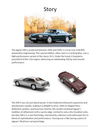 Jaguar Jaguar XJR-S 1991-1993 - 1:43 - Matrix Scale Models Jaguar Jaguar XJR-S 1991-1993 - 1:43 - Matrix Scale Models