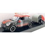 Mini Mini Cooper S Countryman + Camper Trailer - 1:24 - Motor Max