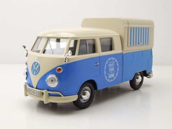 Volkswagen Volkswagen T1 (Type 2) Double Cab Delivery Van 'Food Truck' - 1:24 - Motor Max Volkswagen Volkswagen T1 (Type 2) Double Cab Delivery Van 'Food Truck' - 1:24 - Motor Max
