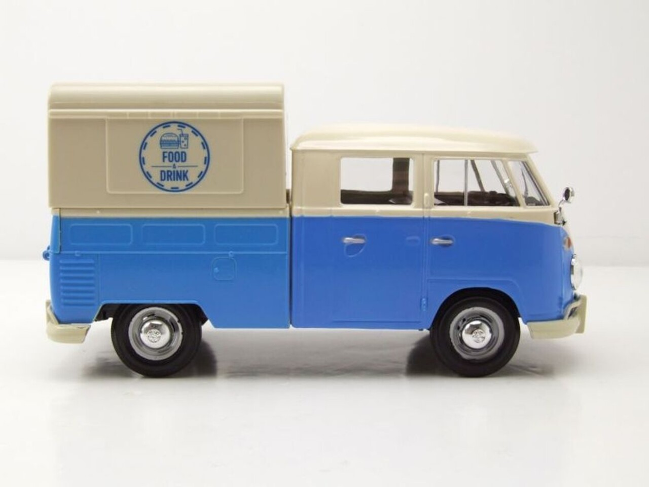 Volkswagen Volkswagen T1 (Type 2) Double Cab Delivery Van 'Food Truck' - 1:24 - Motor Max Volkswagen Volkswagen T1 (Type 2) Double Cab Delivery Van 'Food Truck' - 1:24 - Motor Max