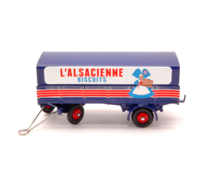 Trailer Trailer 2 Axle 'L'Alsacienne Biscuits' - 1:50 - Norev Trailer Trailer 2 Axle 'L'Alsacienne Biscuits' - 1:50 - Norev