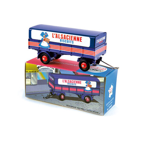 Trailer Trailer 2 Axle 'L'Alsacienne Biscuits' - 1:50 - Norev