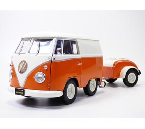 Volkswagen Volkswagen T1 Van Kool Combi + Trailer 'Army Fighter' 1950 - 1:18 - Solido Volkswagen Volkswagen T1 Van Kool Combi + Trailer 'Army Fighter' 1950 - 1:18 - Solido