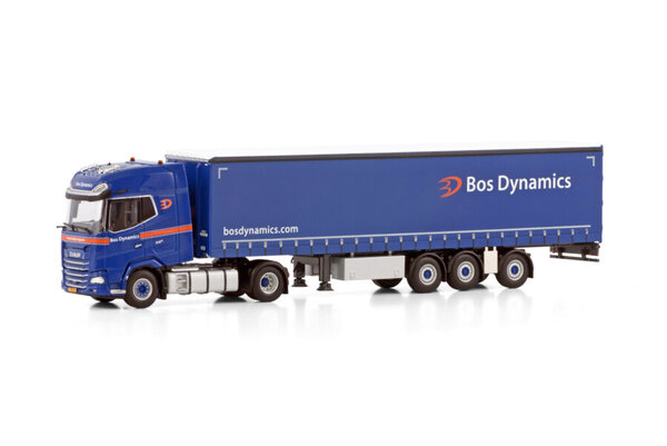 Daf DAF XG+ 4x2 + Tridec Curtainside Semitrailer 3 Axle 'Bos Dynamics' - 1:50 - WSI Models Daf DAF XG+ 4x2 + Tridec Curtainside Semitrailer 3 Axle 'Bos Dynamics' - 1:50 - WSI Models