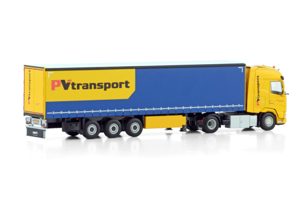 Daf DAF XG 4x2 + Curtainside Semitrailer 3 Axle 'PV Transport'  - 1:50 - WSI Models Daf DAF XG 4x2 + Curtainside Semitrailer 3 Axle 'PV Transport'  - 1:50 - WSI Models