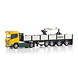 Scania Scania S Normal CS20N 4x2 + Brick Semitrailer 4 Axle + Crane 'E. de Vries' - 1:50 - WSI Models Scania Scania S Normal CS20N 4x2 + Brick Semitrailer 4 Axle + Crane 'E. de Vries' - 1:50 - WSI Models