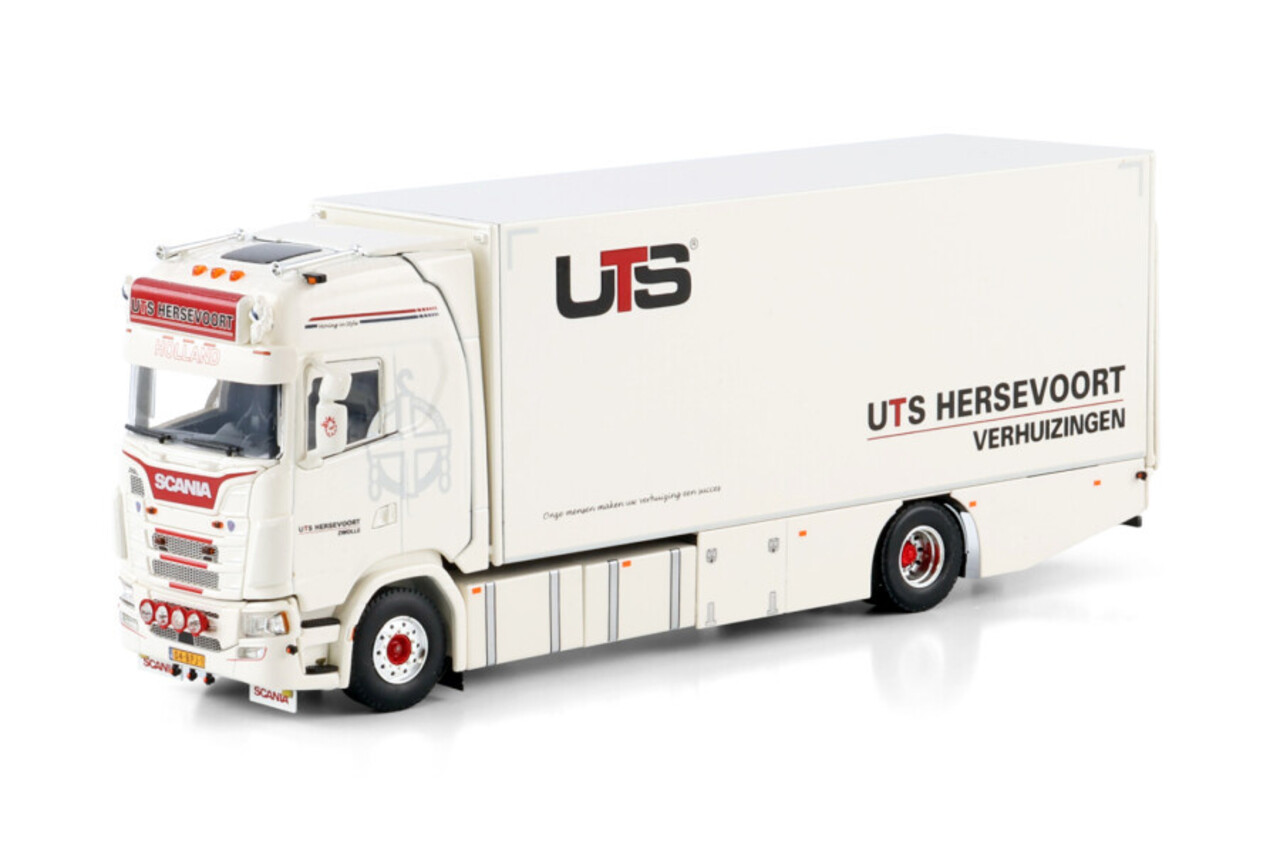 Scania Scania S Highline CS20H 4x2 Rigid Box Truck 'UTS Hersevoort' - 1:50 - WSI Models Scania Scania S Highline CS20H 4x2 Rigid Box Truck 'UTS Hersevoort' - 1:50 - WSI Models