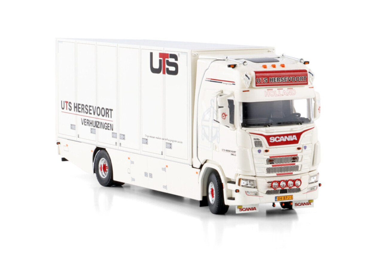 Scania Scania S Highline CS20H 4x2 Rigid Box Truck 'UTS Hersevoort' - 1:50 - WSI Models Scania Scania S Highline CS20H 4x2 Rigid Box Truck 'UTS Hersevoort' - 1:50 - WSI Models