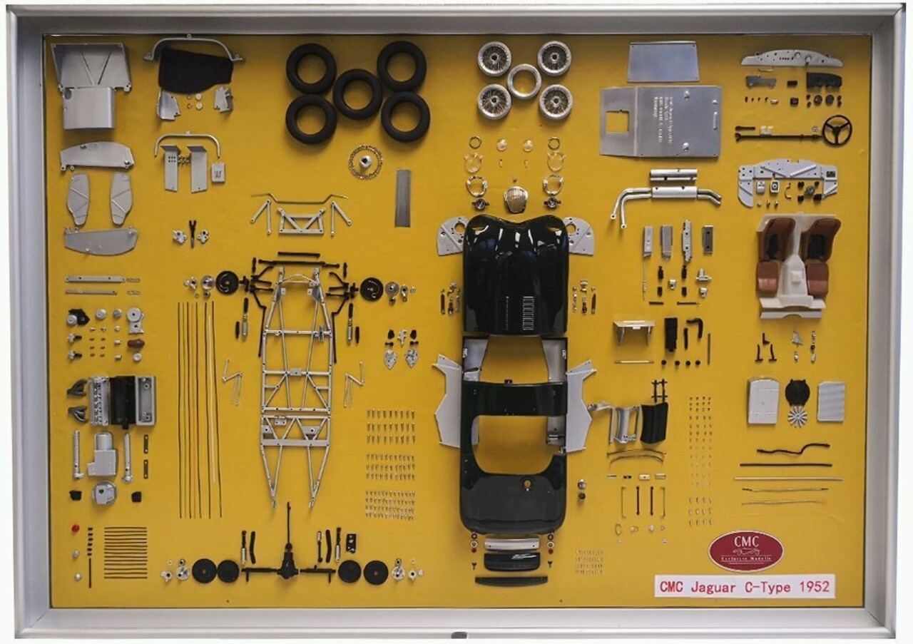 Jaguar Jaguar C-Type Spider Street Version Parts Display Board 1952 - 1:18 - CMC Jaguar Jaguar C-Type Spider Street Version Parts Display Board 1952 - 1:18 - CMC