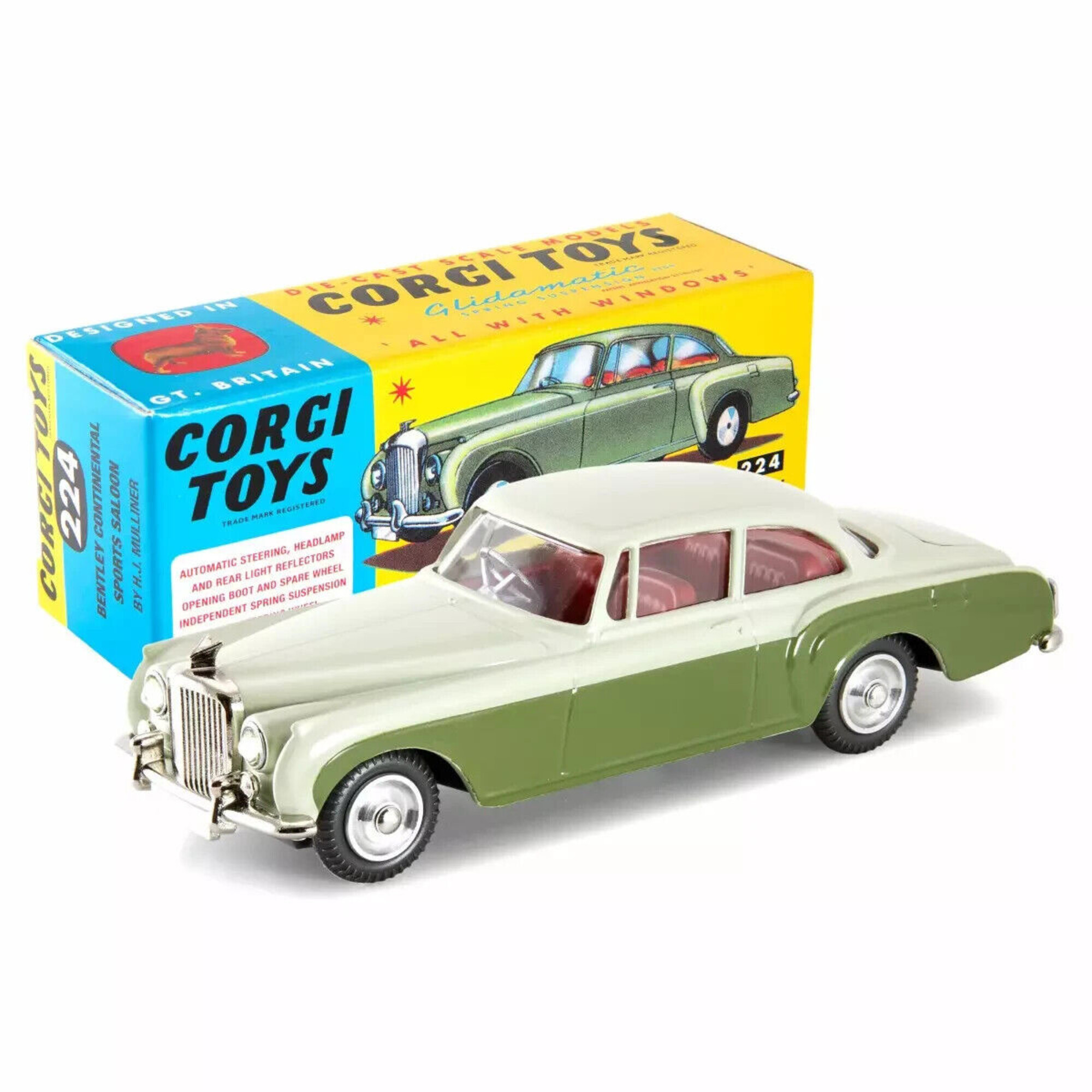 Miniature Corgi N°224 Bentley Continental Sports Saloon échelle 1/43 (jamais Jouée)