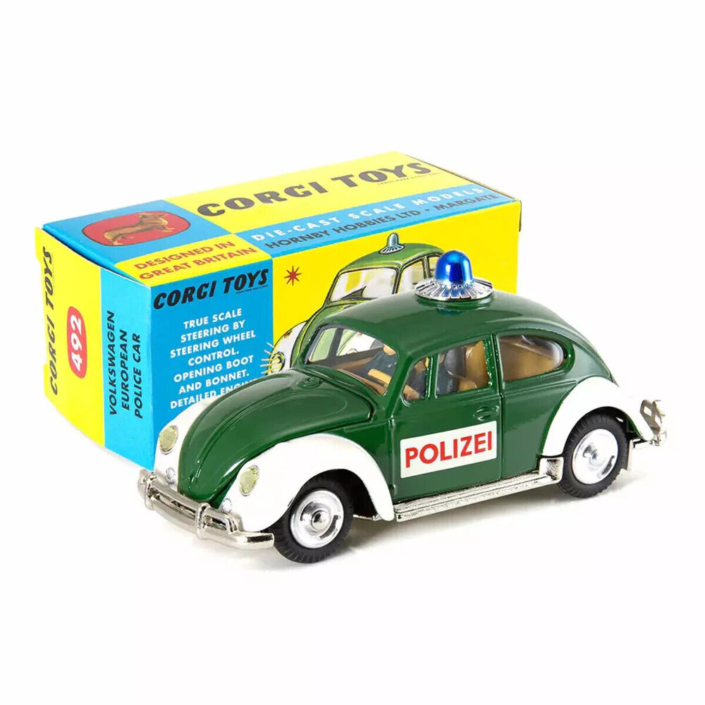 Volkswagen Volkswagen Beetle Polizei 1966 + 2 Figures - 1:43 - Corgi Volkswagen Volkswagen Beetle Polizei 1966 + 2 Figures - 1:43 - Corgi