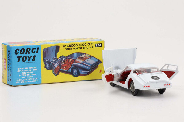Marcos Marcos 1800 GT #2 1966 + Figure Driver - 1:43 - Corgi Marcos Marcos 1800 GT #2 1966 + Figure Driver - 1:43 - Corgi