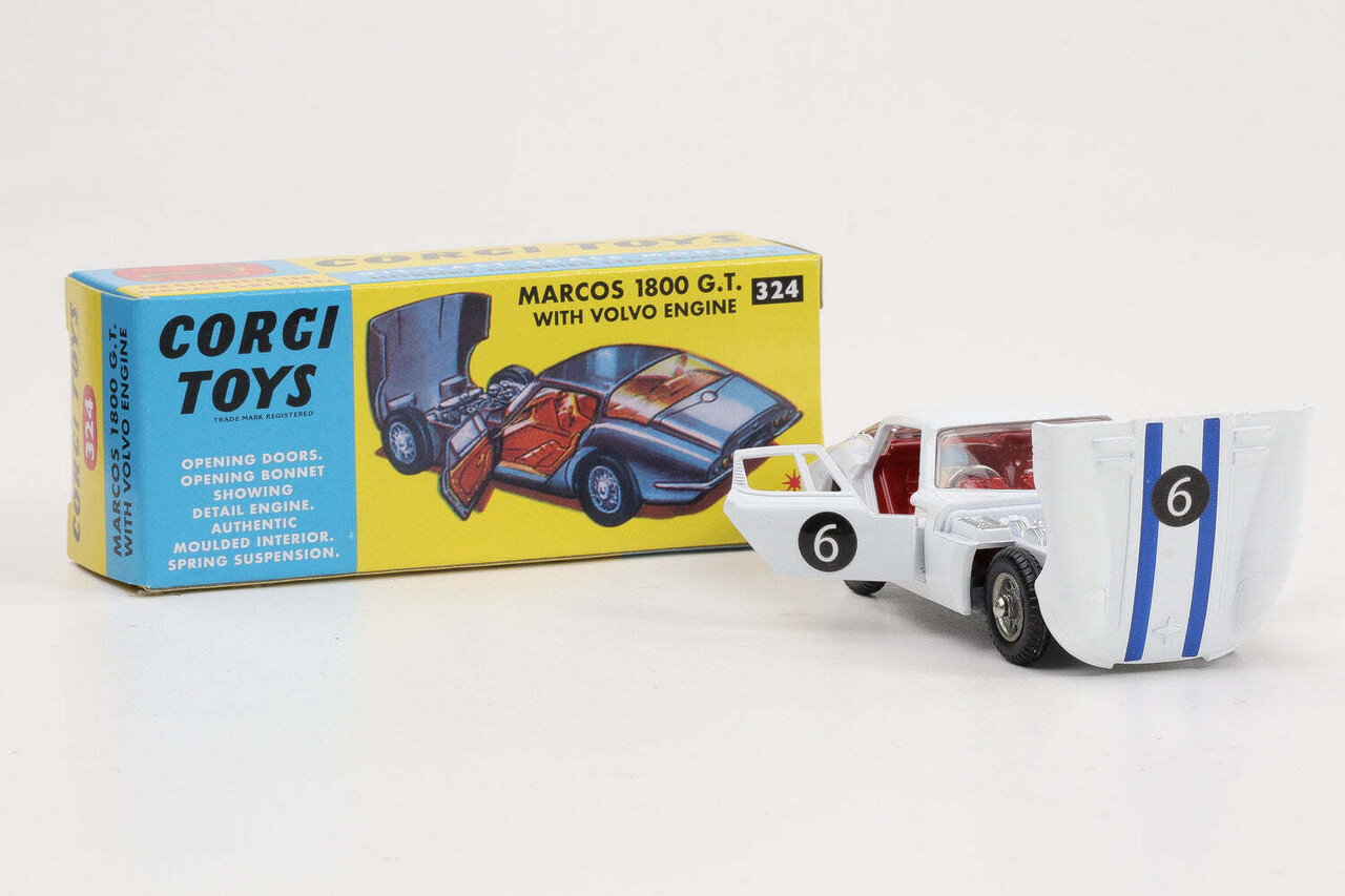 Marcos Marcos 1800 GT #2 1966 + Figure Driver - 1:43 - Corgi Marcos Marcos 1800 GT #2 1966 + Figure Driver - 1:43 - Corgi